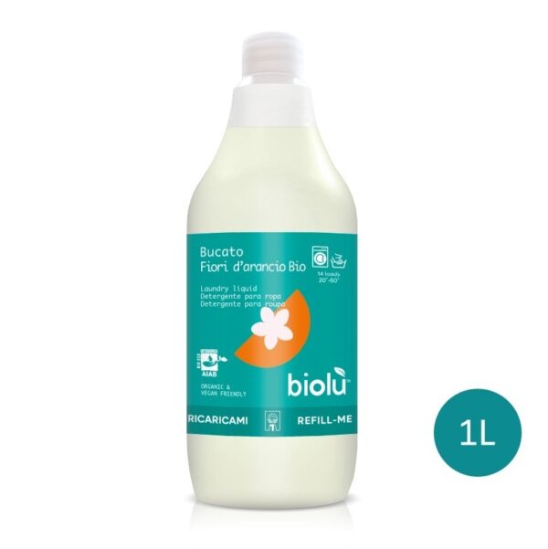 Biolù - Flüssigwaschmittel - Duft - Orangenblüte, 6x1 L